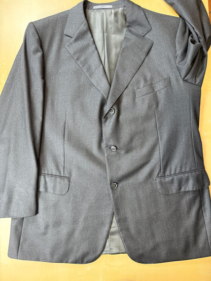 Giacca Ermenegildo Zegna anni ‘90 lana pettinata grigio antracite - tg. 52 drop basso