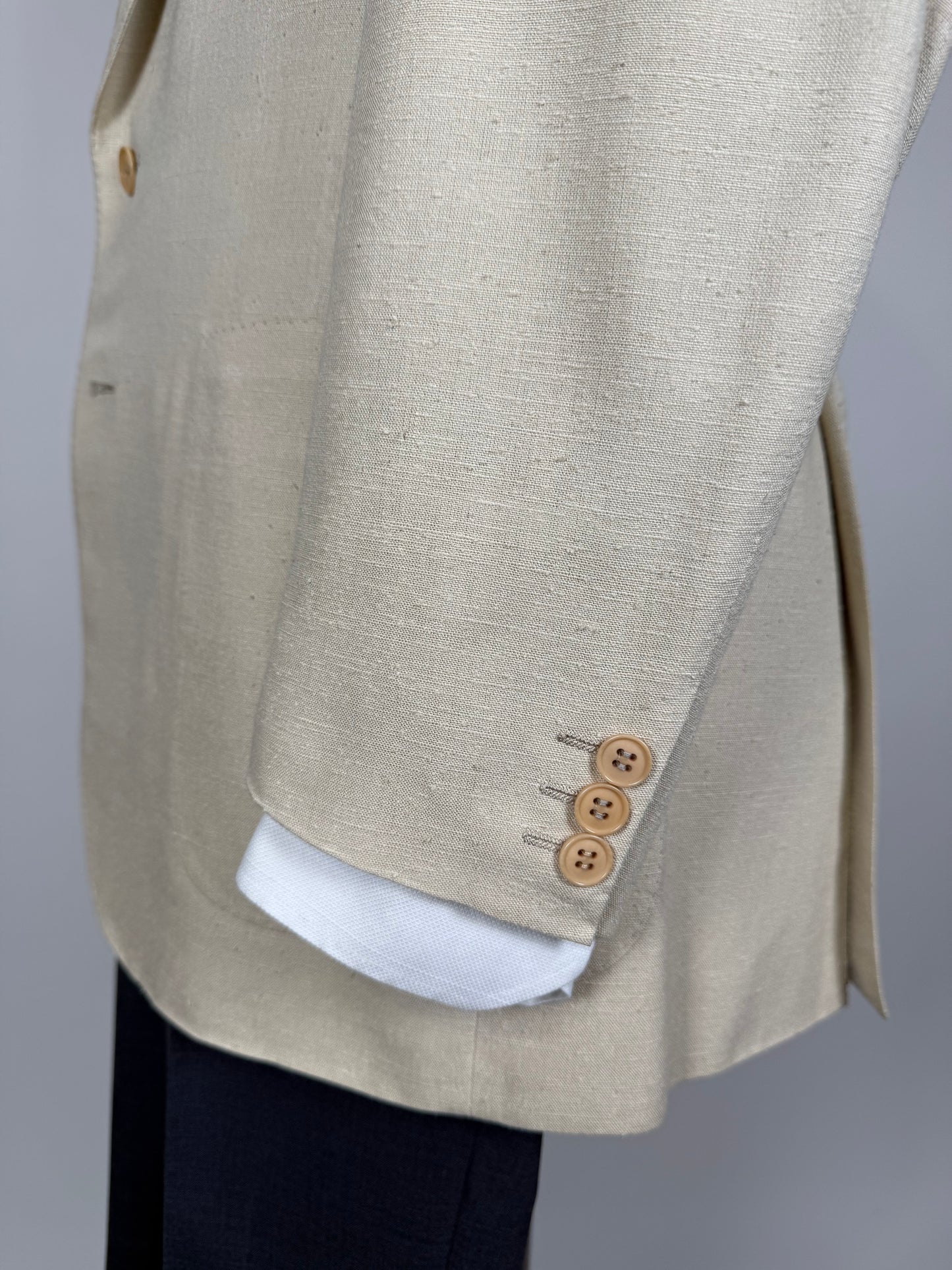 Giacca Lanvin anni '70/'80 in pura seta avorio - tg. 48