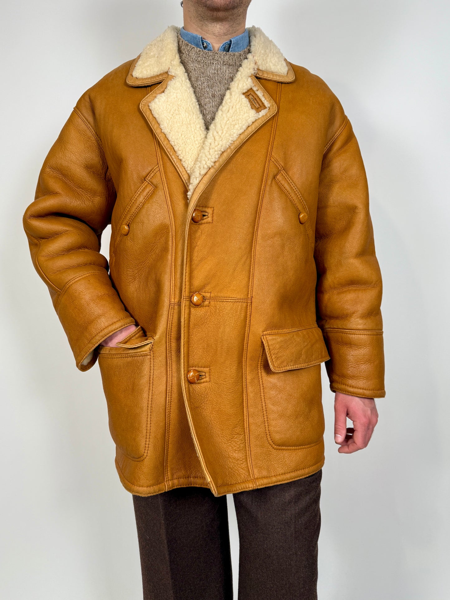 Montone shearling anni ‘70/‘80 - tg. L (50-52)