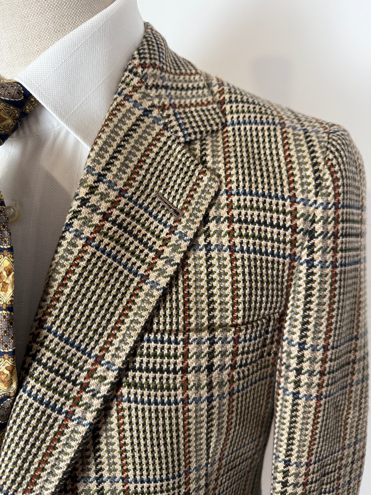 Giacca sartoriale in puro cashmere scozzese principe di Galles - tg. 46