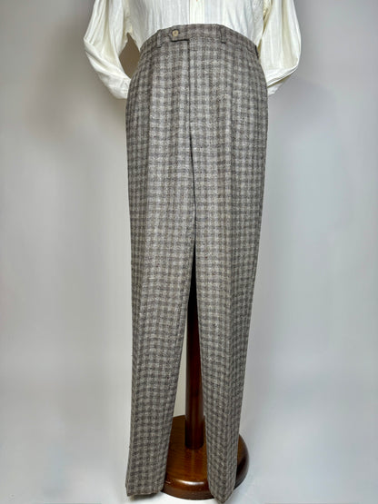 Pantaloni anni ‘70/‘80 tweed a quadri (NOS) - tg. 46