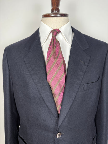 Giacca sartoriale anni '80 in puro cashmere pettinato Loro Piana - tg. 52/54 corta