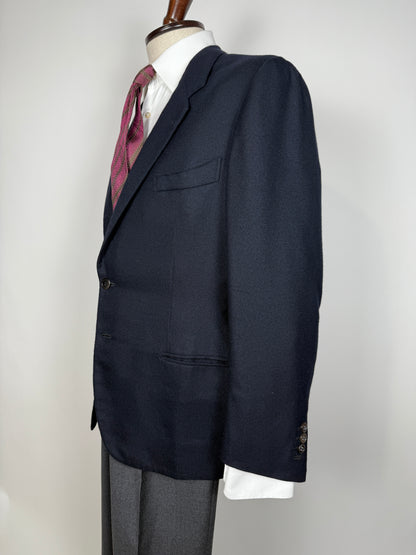 Giacca sartoriale anni '80 in puro cashmere pettinato Loro Piana - tg. 52/54 corta