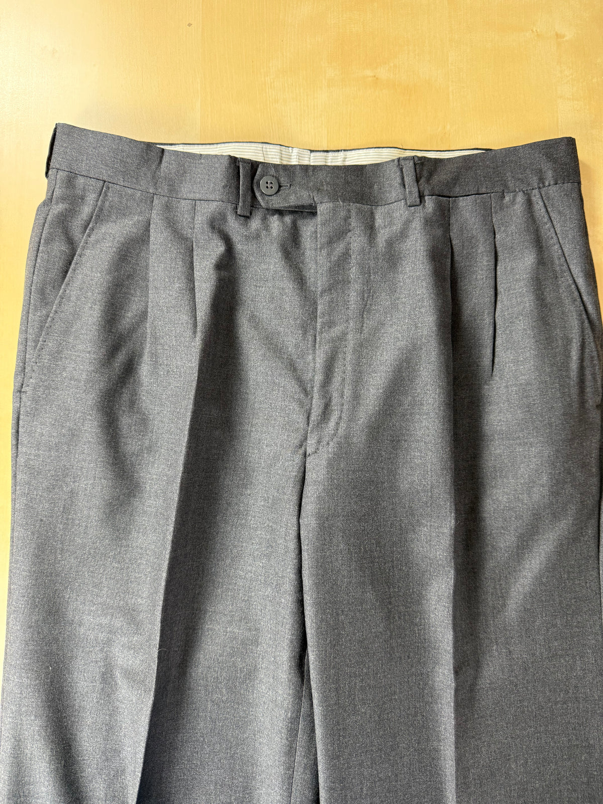 Pantaloni anni '80 flanella pettinata antracite - tg. 48/50