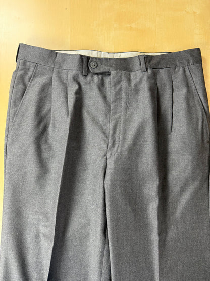 Pantaloni anni '80 flanella pettinata antracite - tg. 48/50