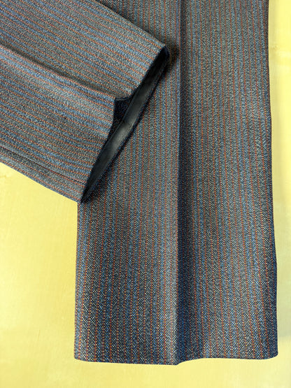 Completo sartoriale anni ‘70 rosso e blu sale-pepe - tg. 50