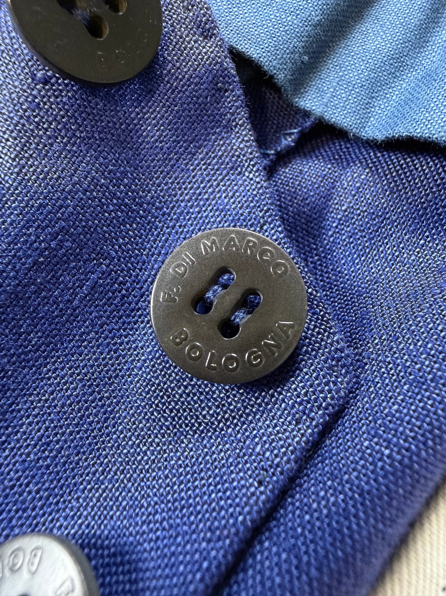 Completo sartoriale F. Di Marco lino irlandese blu (doppio pantalone) - tg. 52 corta