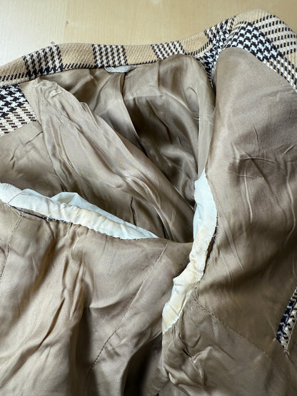 Giacca anni ‘70 beige a quadri - tg. 44/46