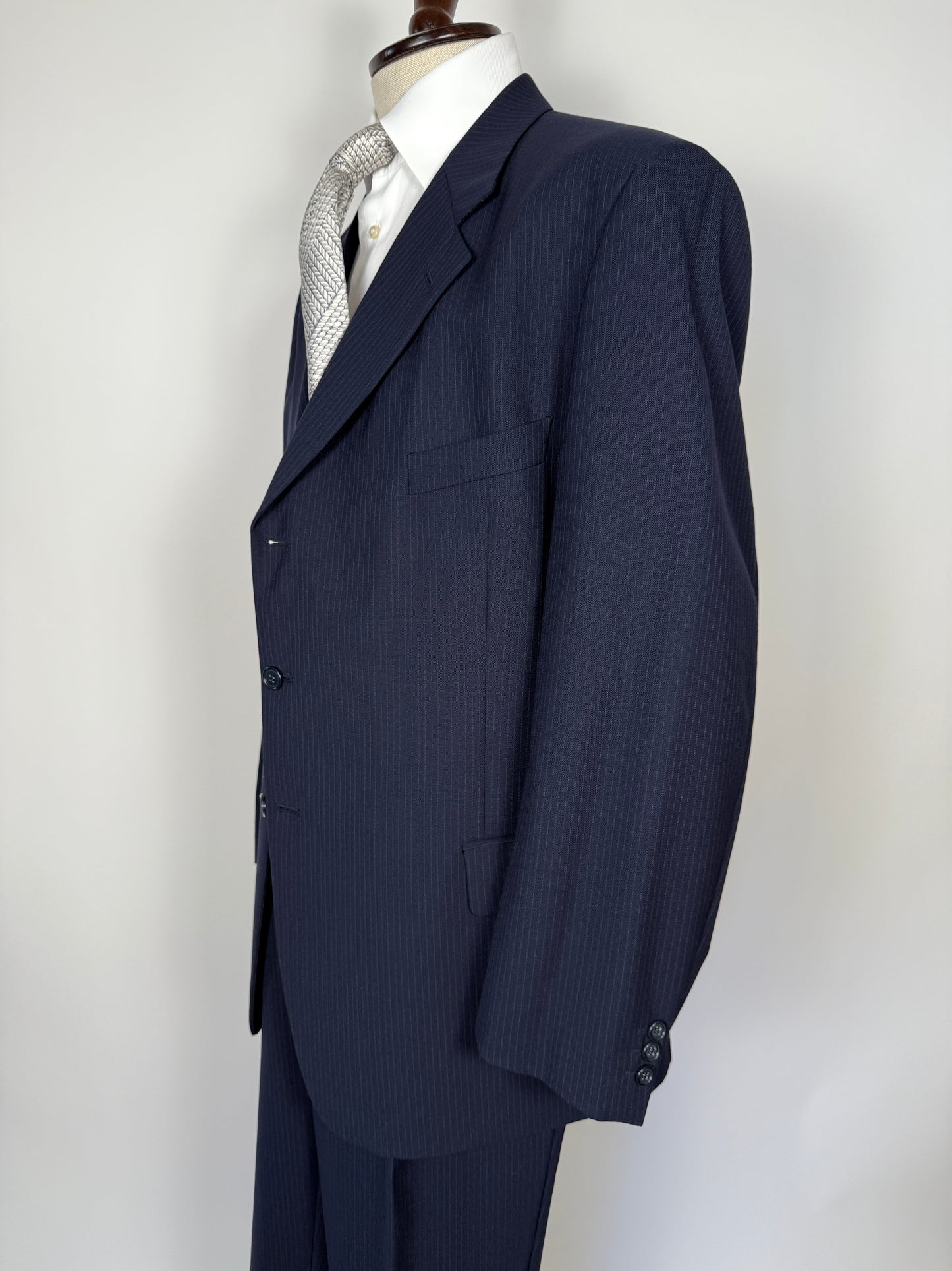 Completo Facis anni ‘90 blu gessato - tg. 58