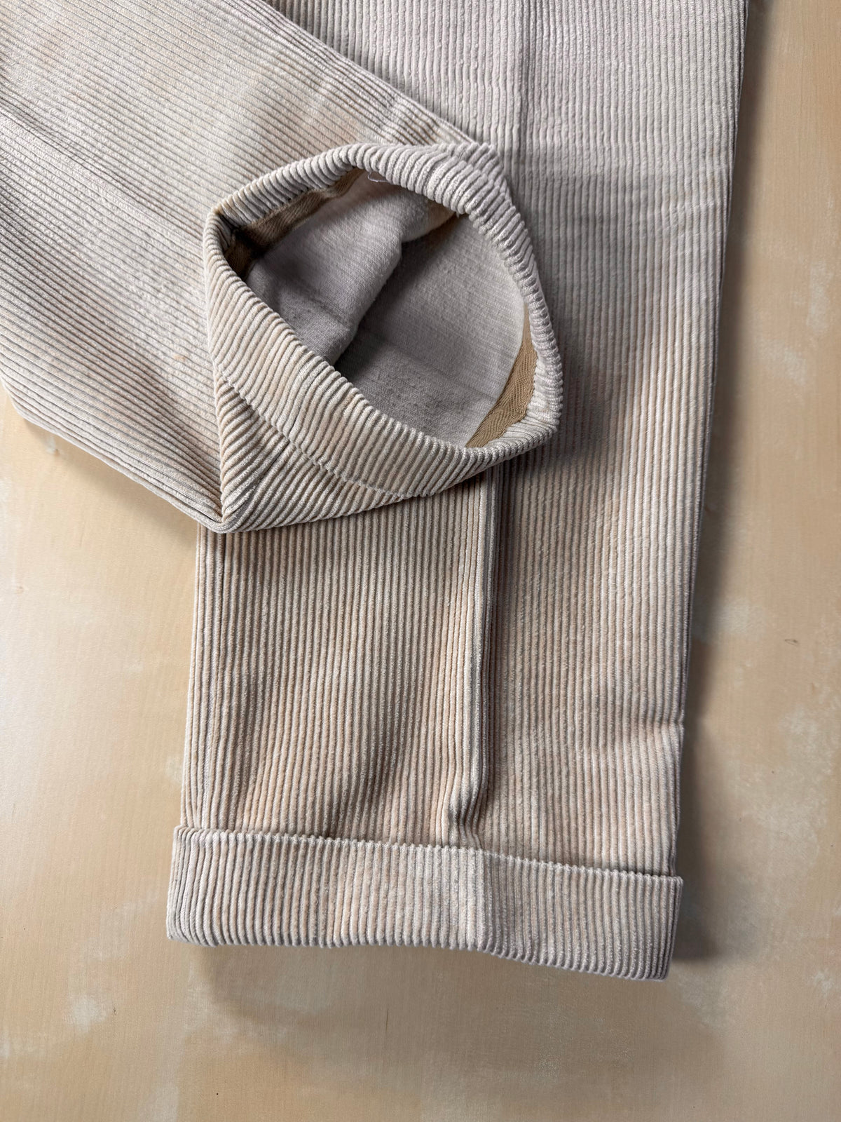 Pantaloni De Paz velluto a coste beige chiaro - tg. 50