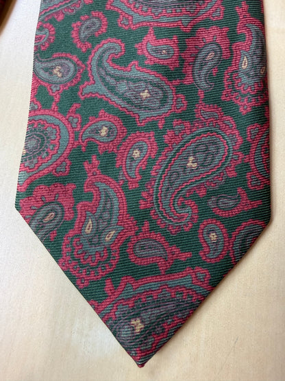 Cravatta Etro paisley rosso e verde