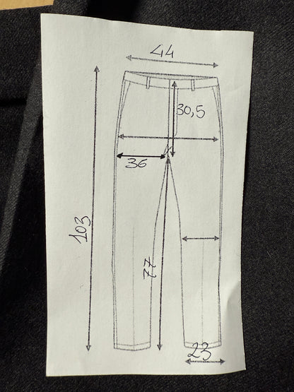 Pantaloni flanella grigio antracite - tg. 50