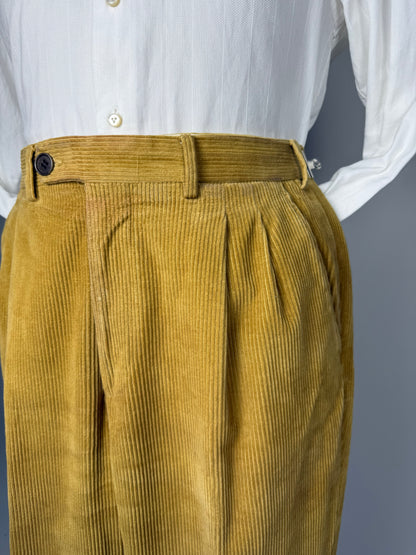 Pantaloni De Paz velluto a coste senape - tg. 50