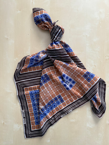 Sciarpa/foulard Lanvin anni ‘70 fantasia optical geometrica