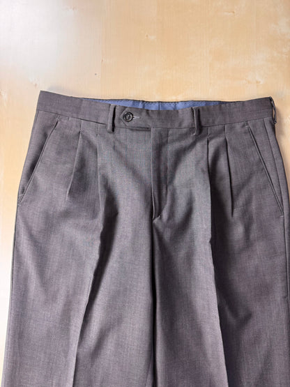 Pantaloni fresco lana marrone scuro - tg. 50