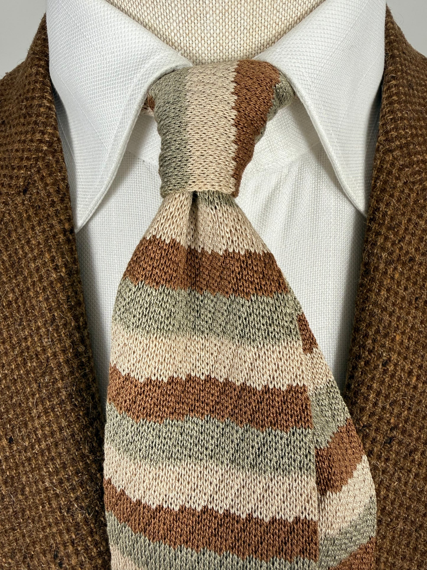 Cravatta Yves Saint Laurent maglia di cotone a righe