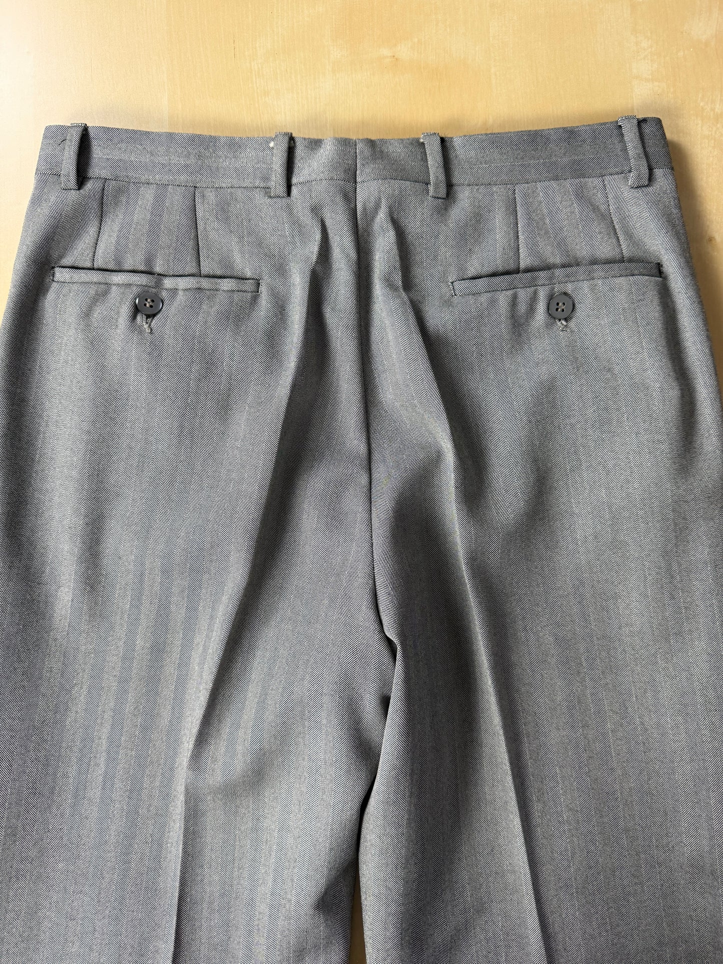 Completo 3 pezzi anni '70 herrigbone grigio - tg. 44