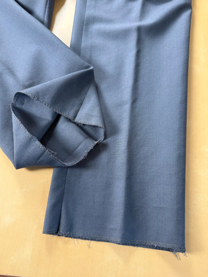 Pantaloni fresco lana verde petrolio anni '80 (NOS) 3 pinces - tg. 46