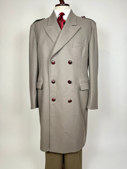 Cappotto De Paz doppiopetto grigio/cachi - tg. 56-58