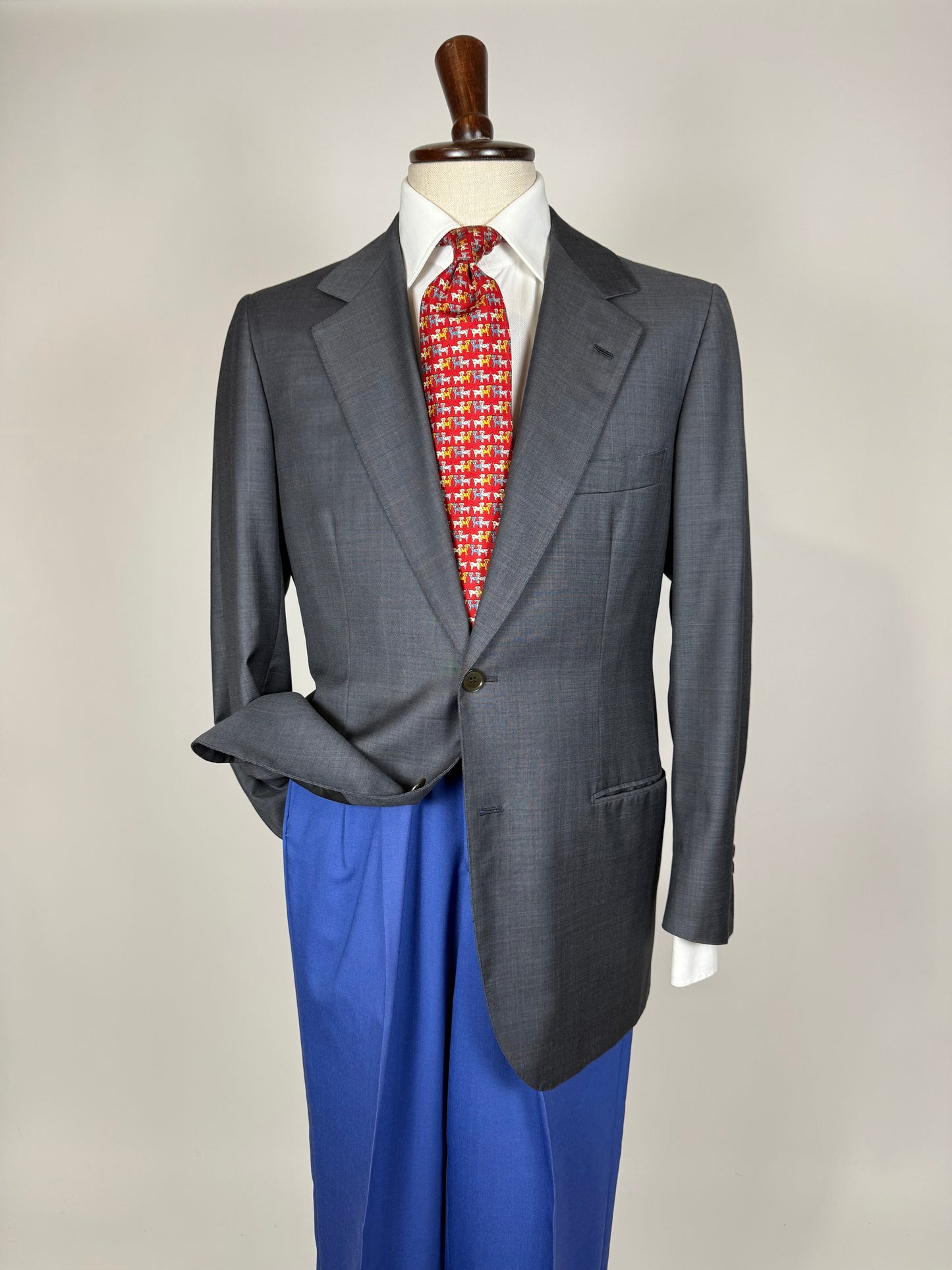 Giacca sartoriale fresco lana antracite finestrata - tg. 48
