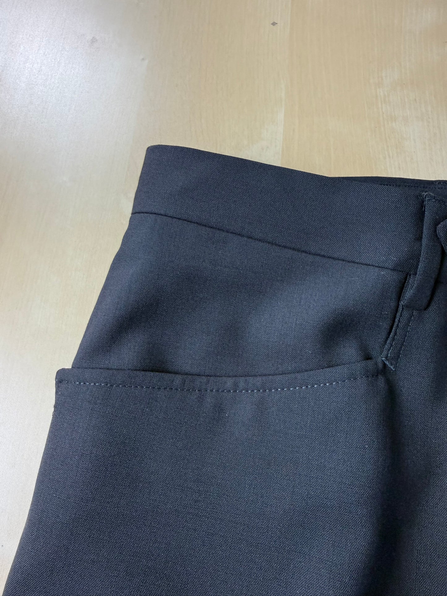 Pantaloni fresco lana blu tasche carrettiera anni '90 (NOS) - tg. 44/46