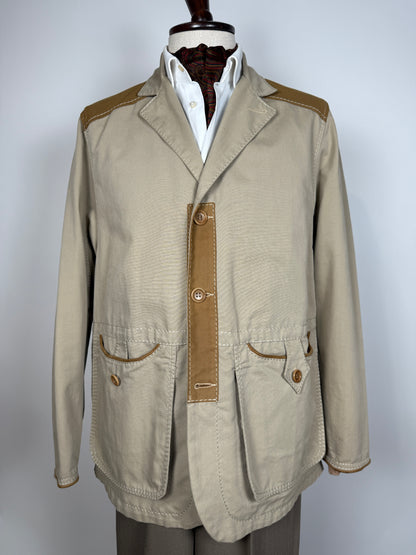 Giacca da caccia sahariana Beretta con inserti in pelle - tg. 50