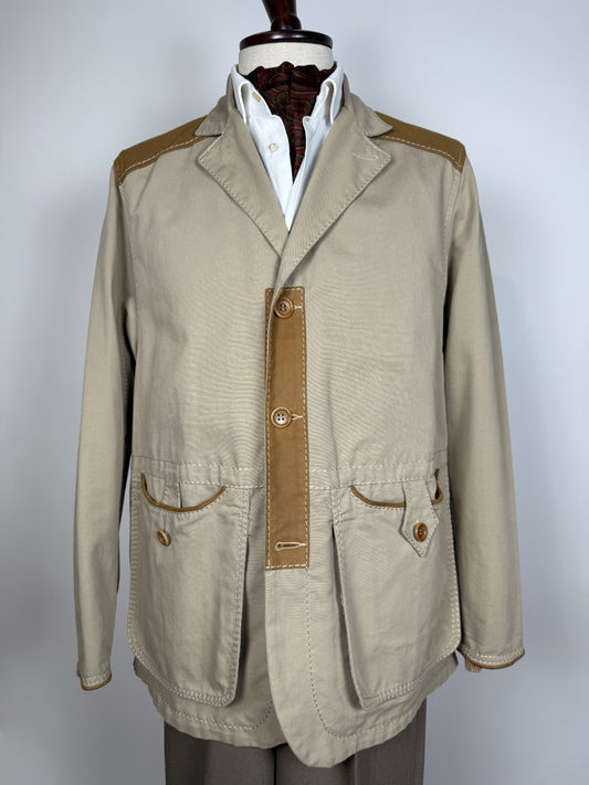 Giacca da caccia sahariana Beretta con inserti in pelle - tg. 50