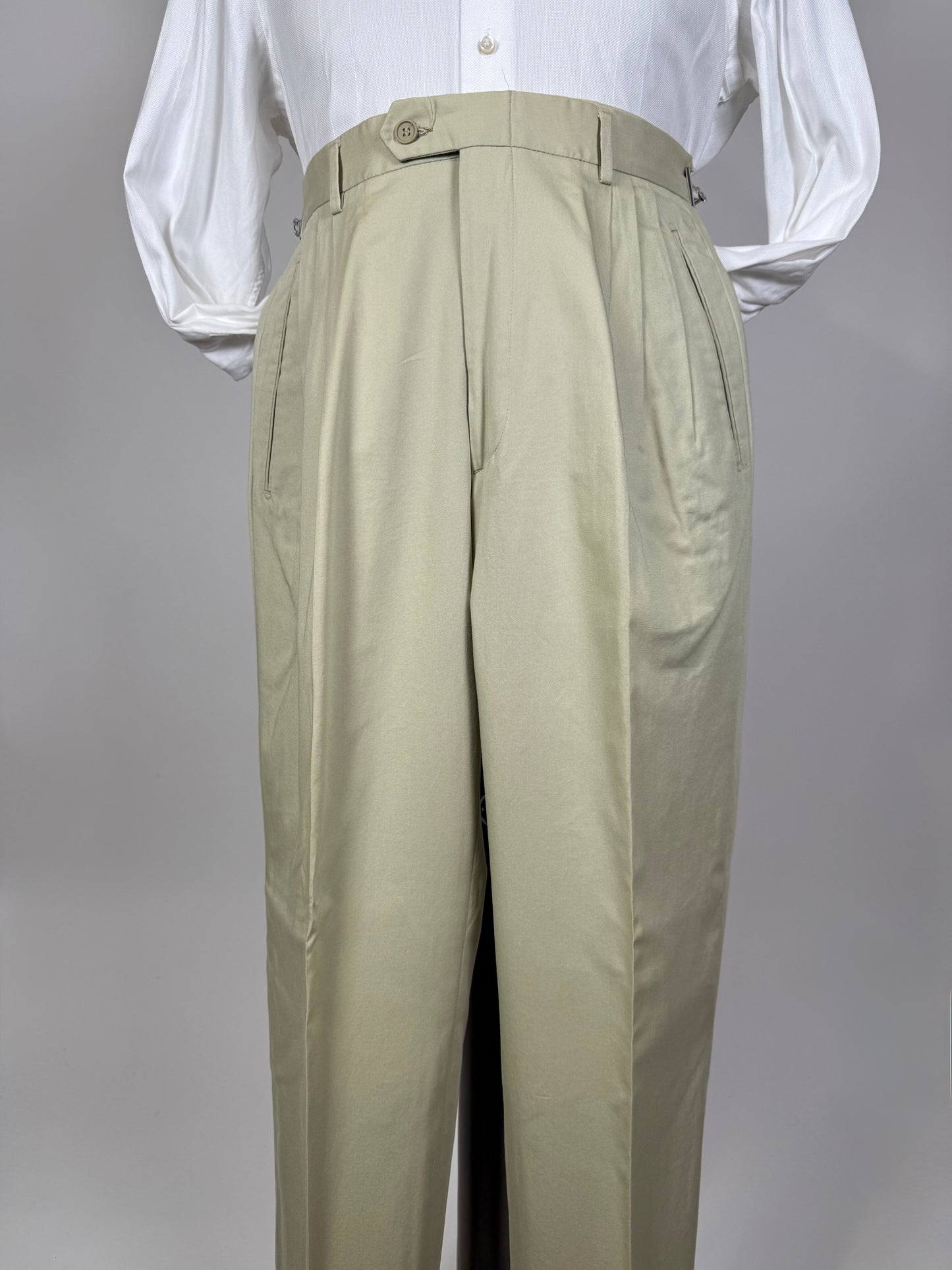 Pantaloni 100% cotone beige sabbia anni ‘80 (NOS) - tg. 46