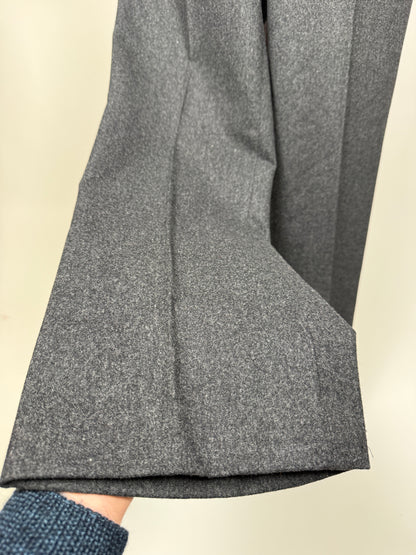 Pantaloni sartoriali anni ‘60/‘70 flanella antracite - tg. 50/52