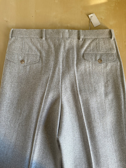 Pantaloni anni ‘80 in lana color panna (NOS) - tg. 50/52
