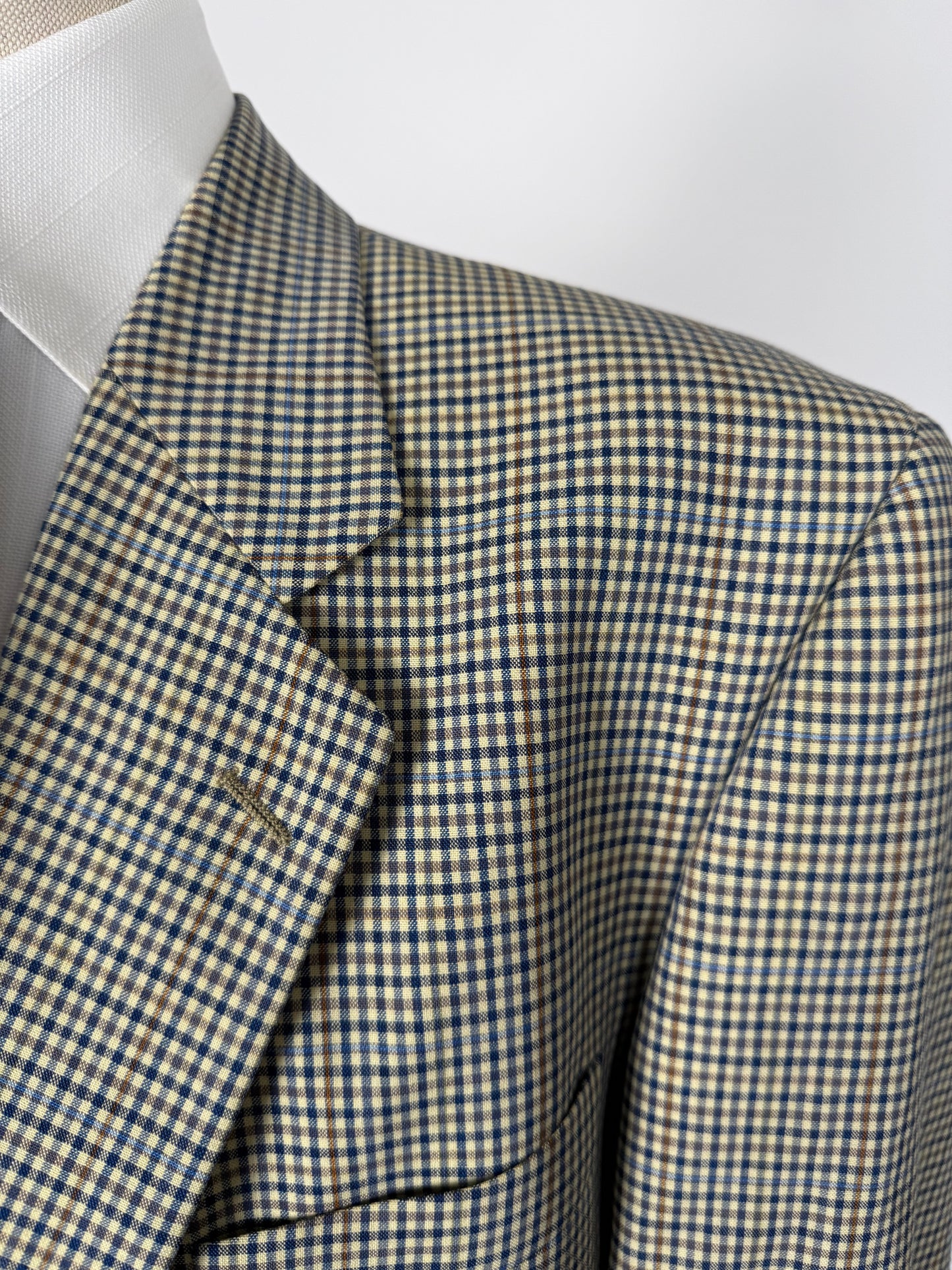 Giacca anni '80 fresco lana check - tg. 58/60 lunga