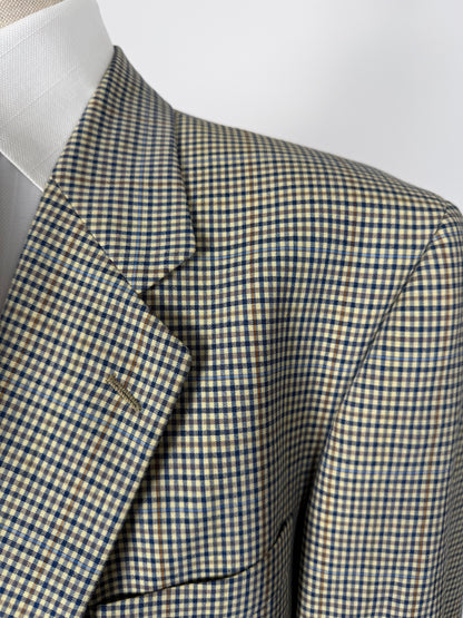 Giacca anni '80 fresco lana check - tg. 58/60 lunga