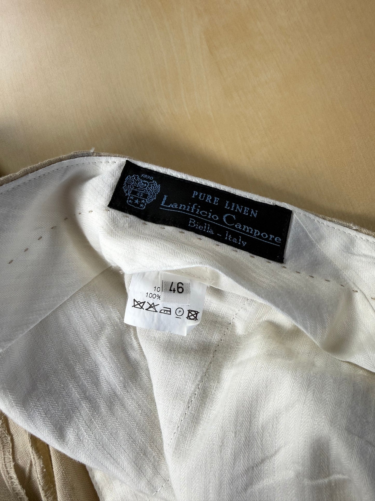 Pantaloni in lino beige - tg. 46