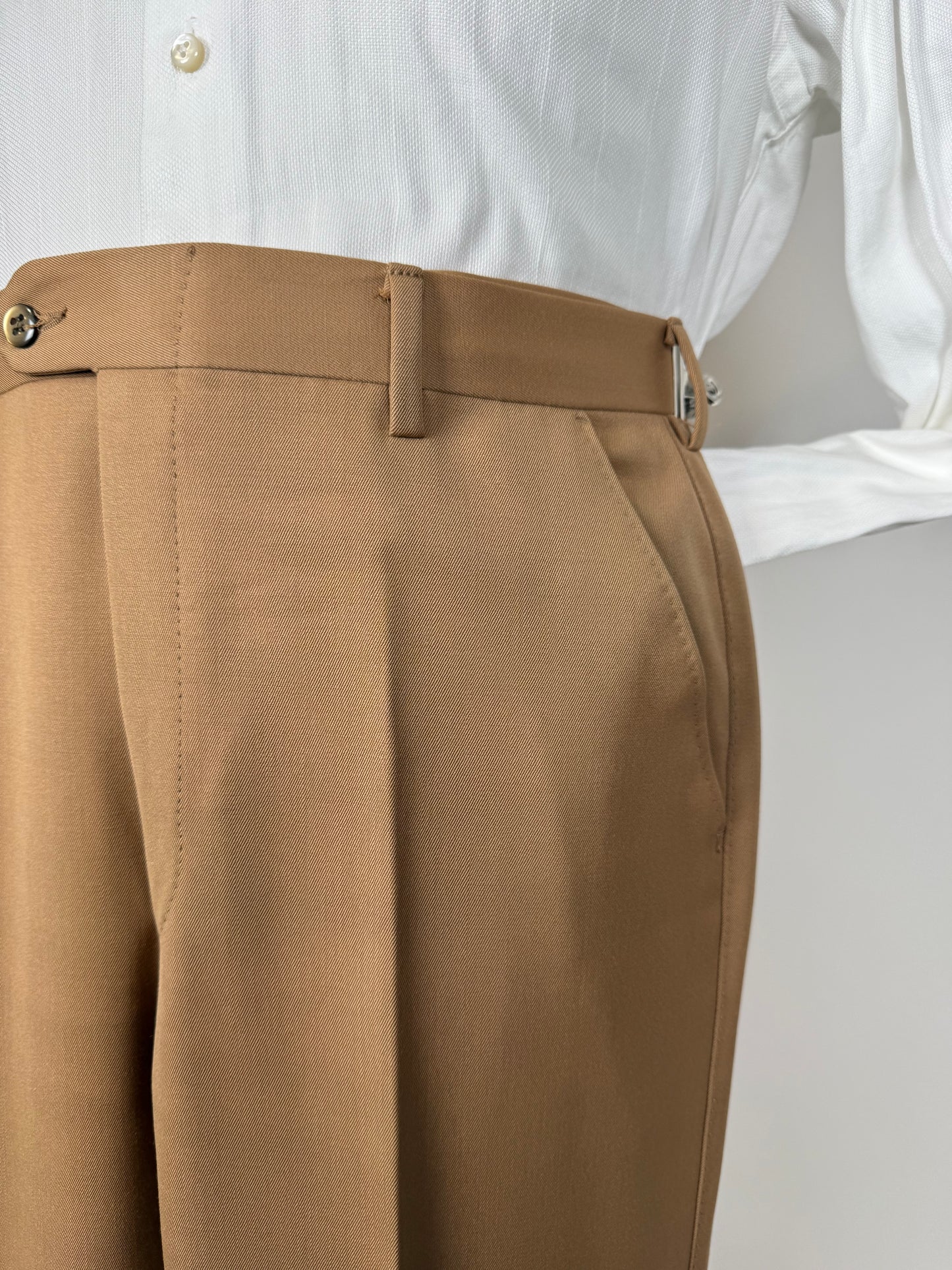 Completo 3 pezzi anni ‘70 twill pettinato beige - tg. 44