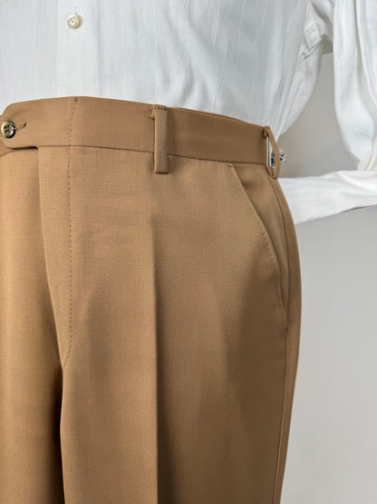 Completo 3 pezzi anni ‘70 twill pettinato beige - tg. 44