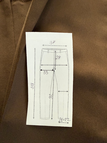 Pantaloni anni ‘70/‘80 twill pettinato marrone - tg. 42/44