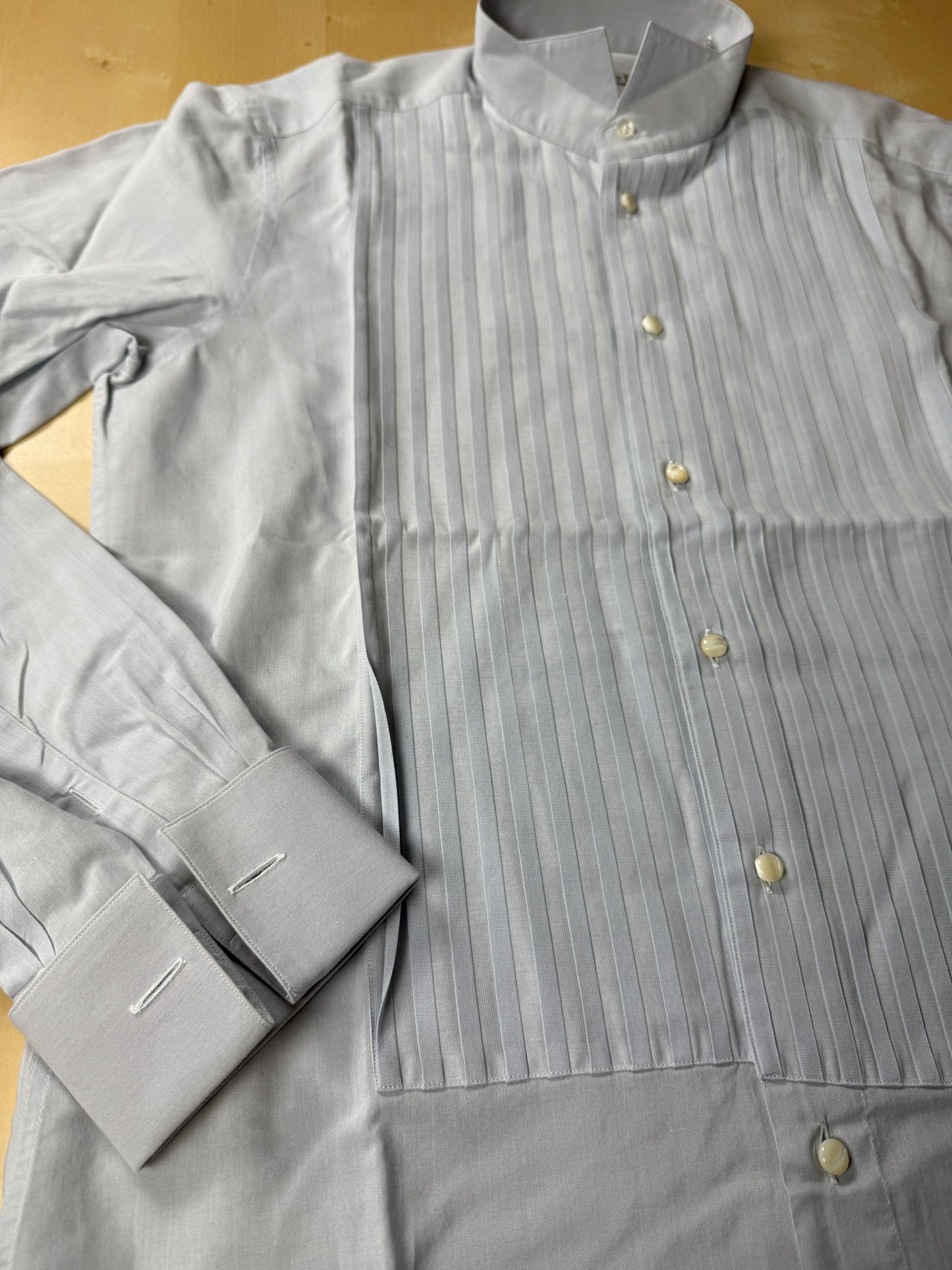 Camicia da smoking Dior Monsieur vintage azzurra - tg. S collo 40
