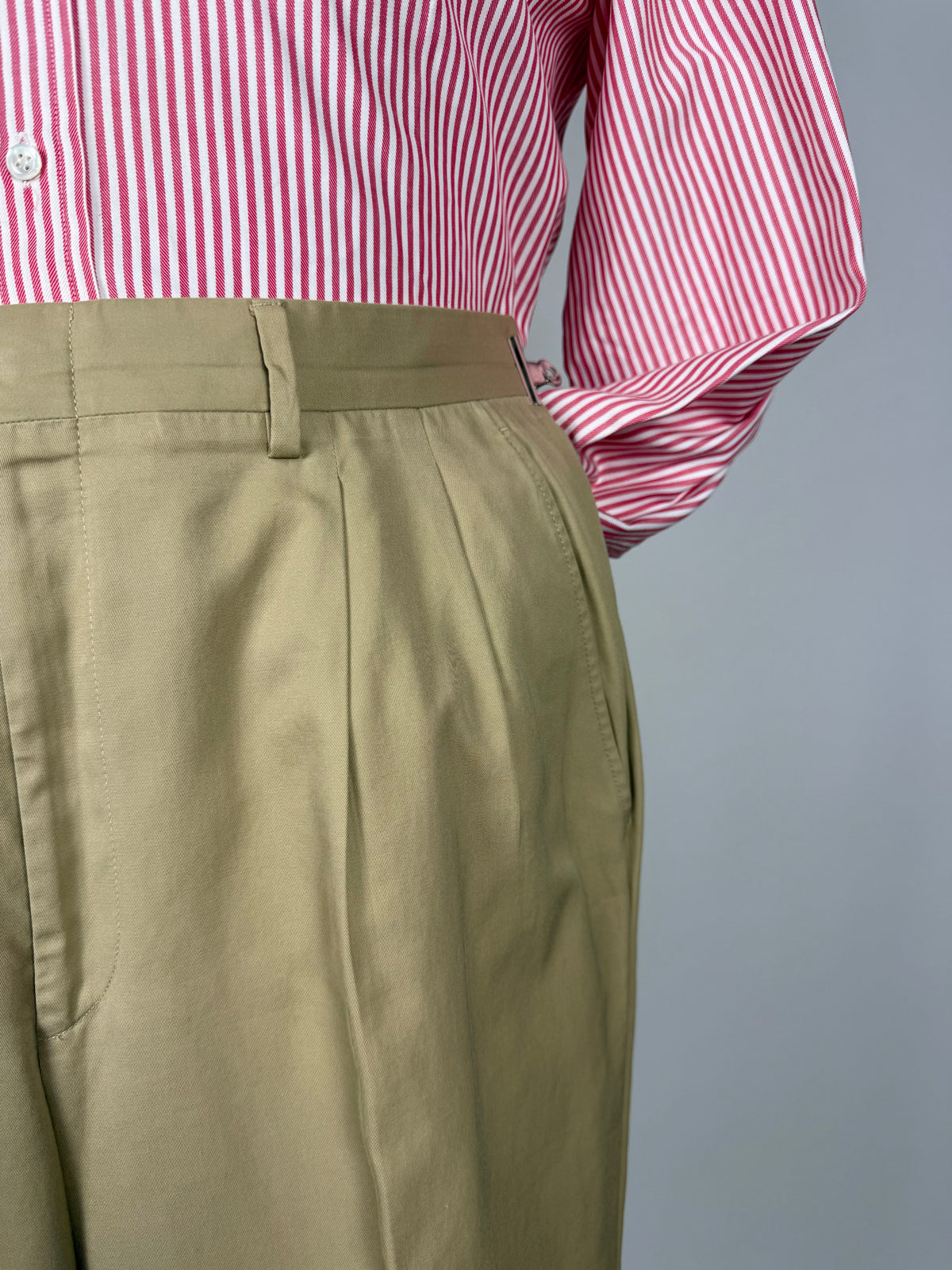 Completo Canali anni '90 twill di cotone beige - tg. 50
