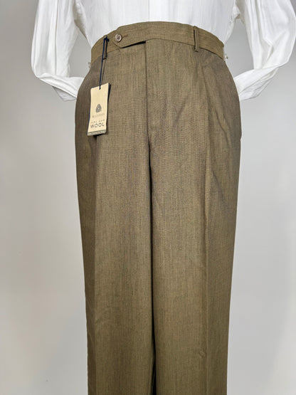 Pantaloni fresco lana cachi mélange (NOS) - tg. 46/48