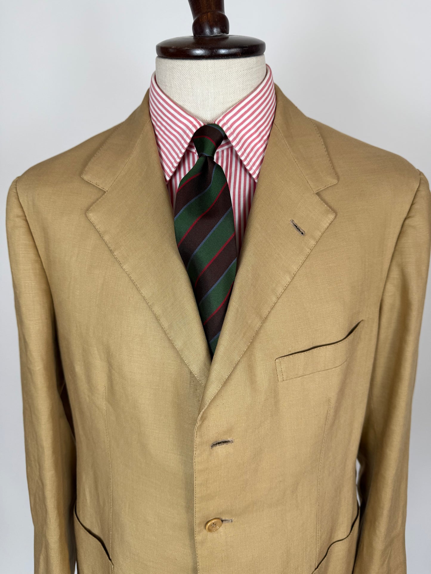 Completo sartoriale F. Di Marco lino irlandese beige - tg. 52 corta