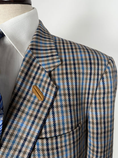 Giacca Daks check quadri blu made in UK - tg. 54/56