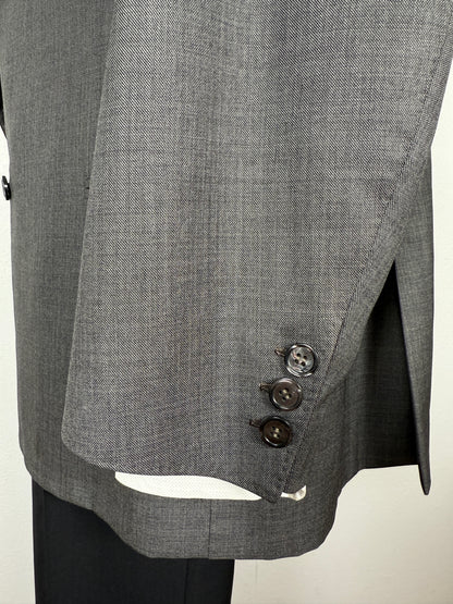 Giacca doppiopetto sartoriale anni '90 in grisaglia - tg. 56