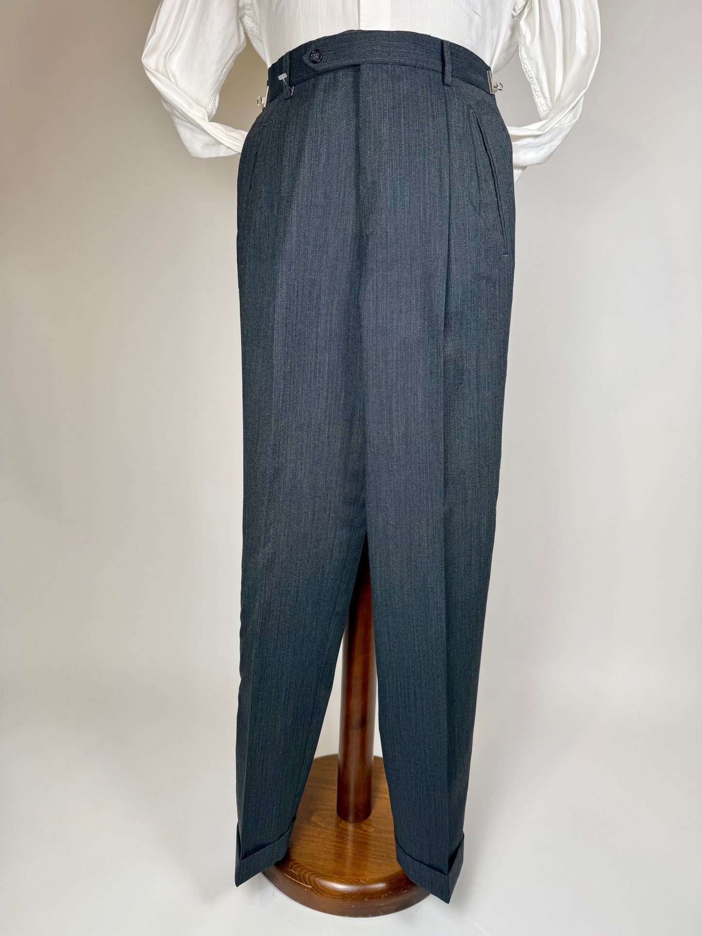 Pantaloni fresco lana grigio anni '80 (NOS) - tg. 46