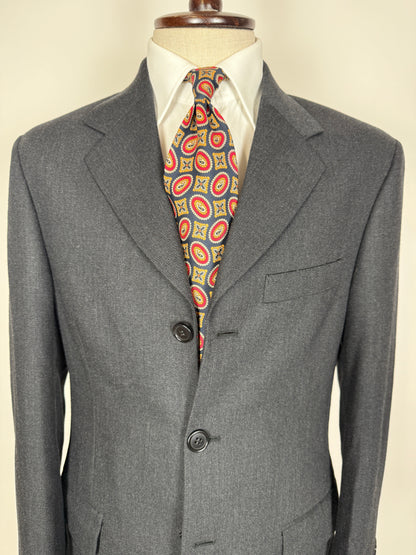 Completo Missoni anni ‘90 in flanella grigio antracite - tg. 48/50