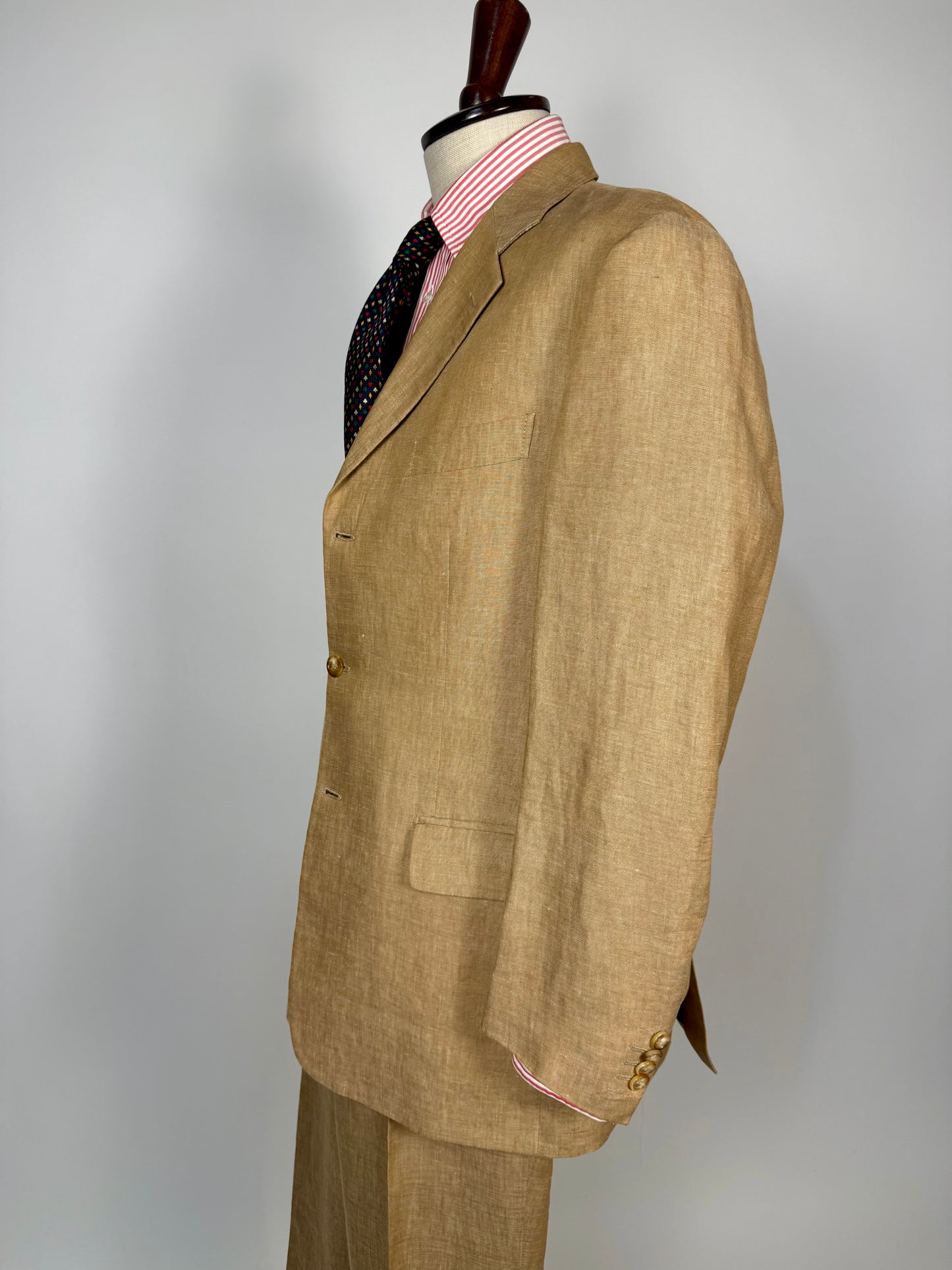 Completo in lino sabbia anni '90 - tg. 50 drop 7