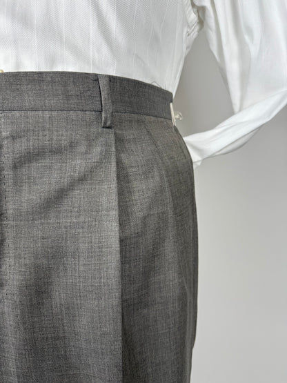 Pantaloni fresco lana grigio medio anni '80 - tg. 52/54