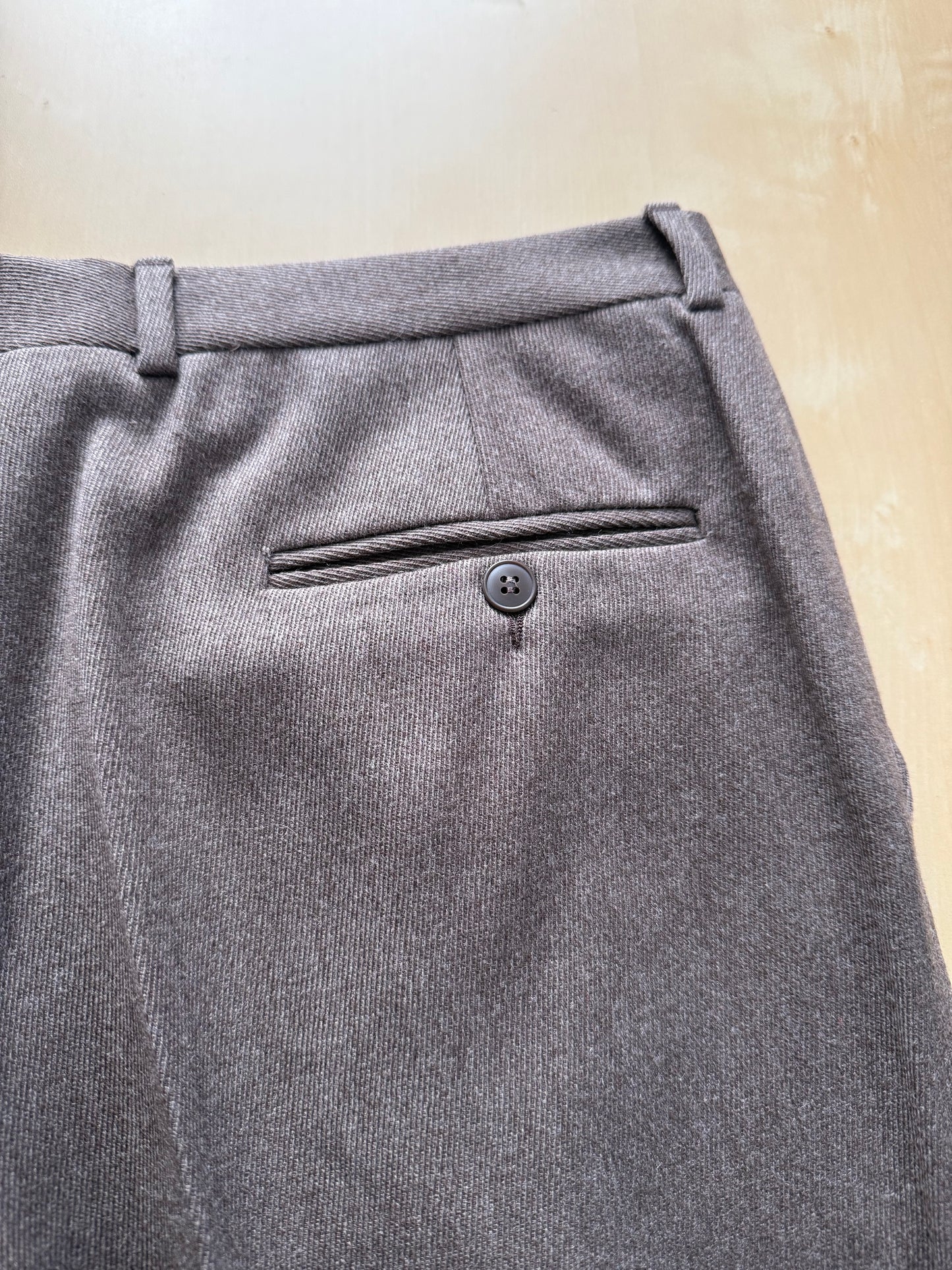 Pantaloni anni ‘80 covert marrone tabacco - tg. 48/50