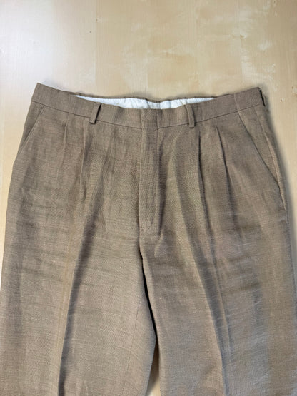 Completo anni '70 misto lino color corda - tg. 50