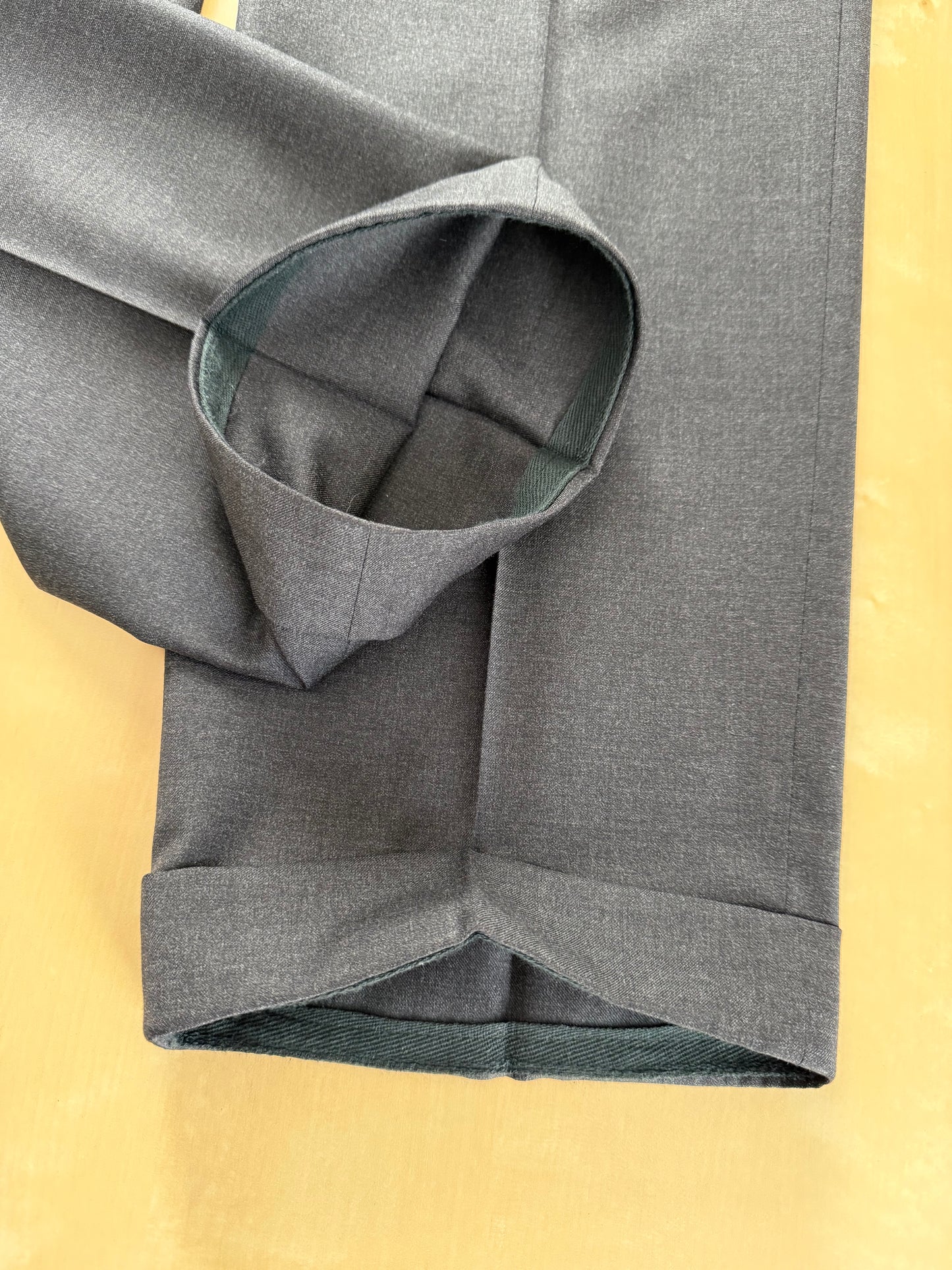 Pantaloni flanella pettinata grigio tess. Loro Piana Tasmania - tg. 54