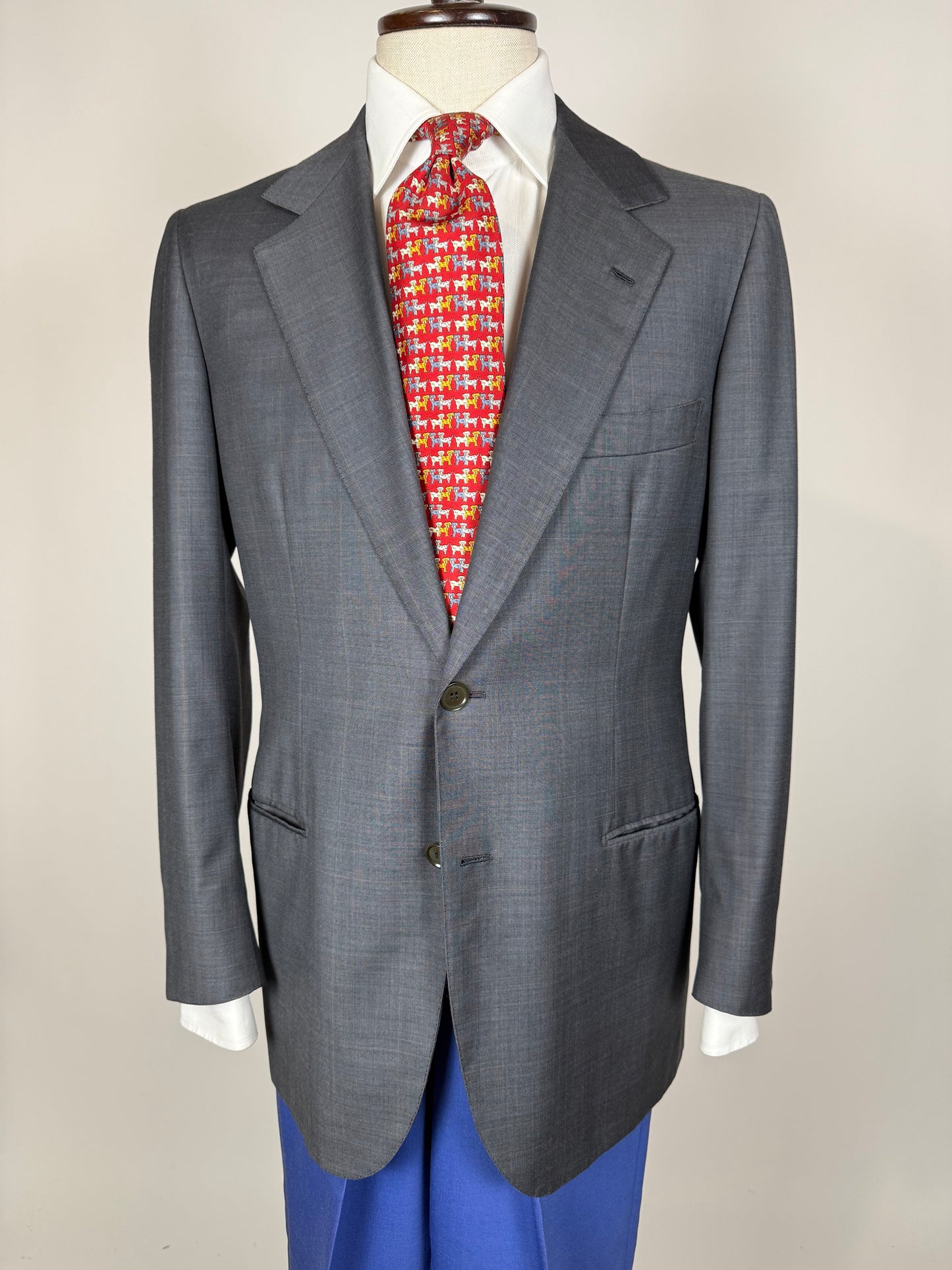 Giacca sartoriale fresco lana antracite finestrata - tg. 48